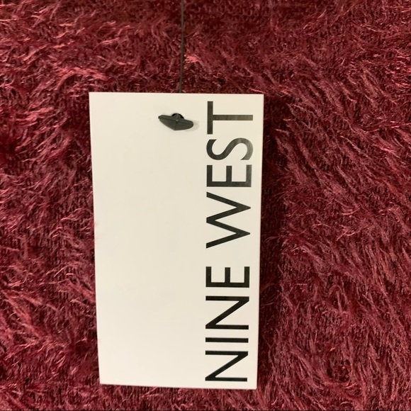 Nine West Plum Maddie plush Fringed Sweater NWT - Picture 7 of 11